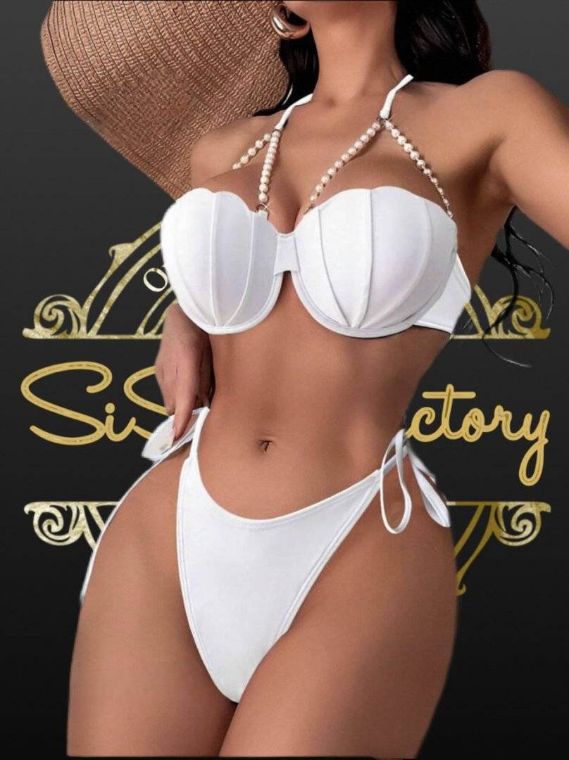 Costum de baie model Pearl - Pearl white