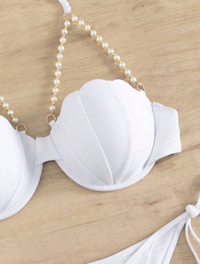 Costum de baie model Pearl - Pearl white