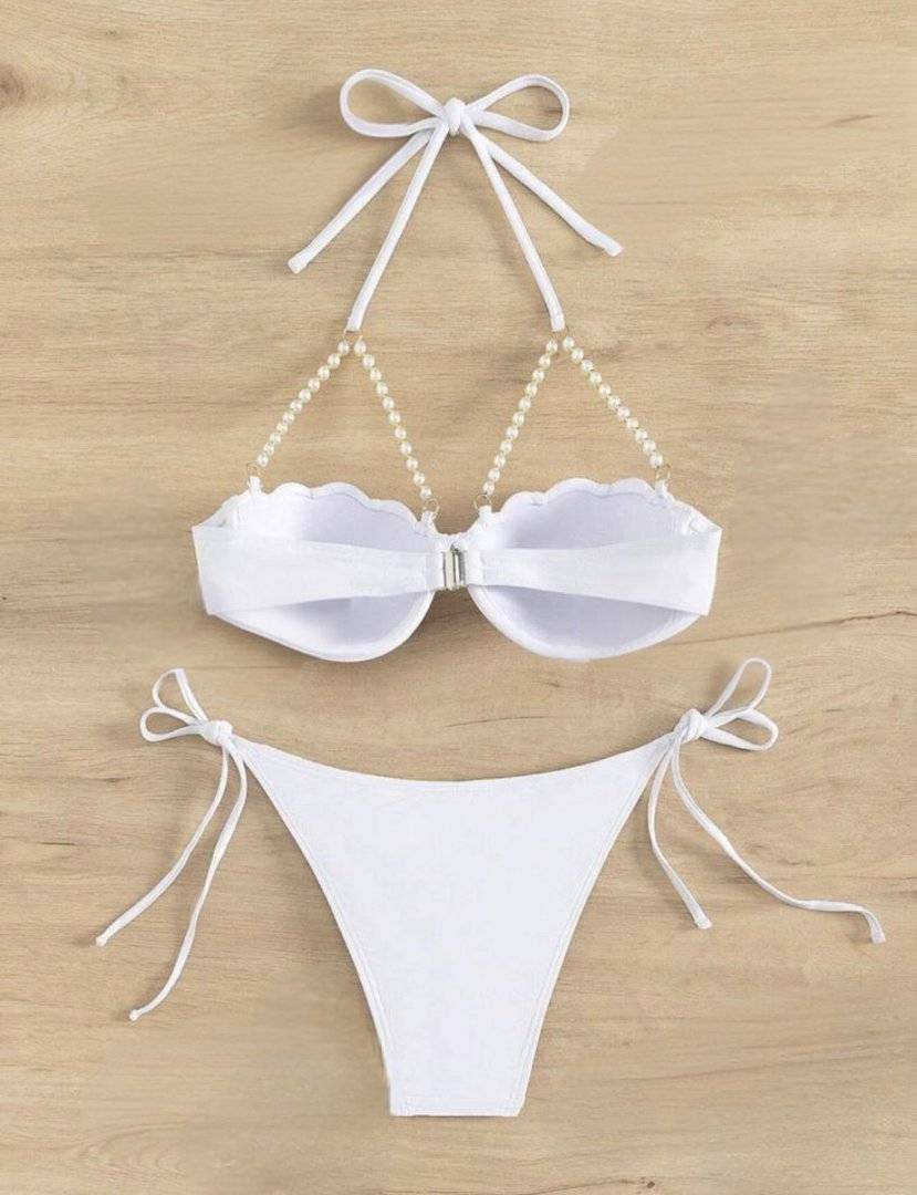 Costum de baie model Pearl - Pearl white