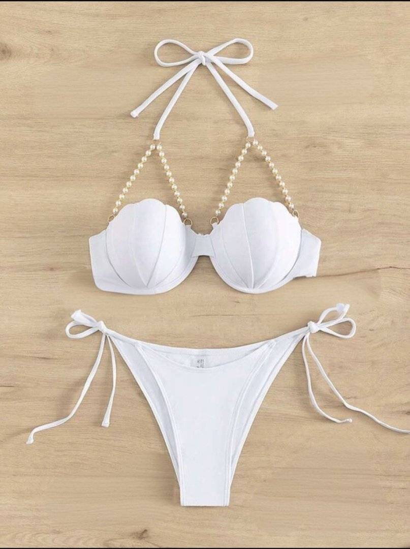 Costum de baie model Pearl - Pearl white