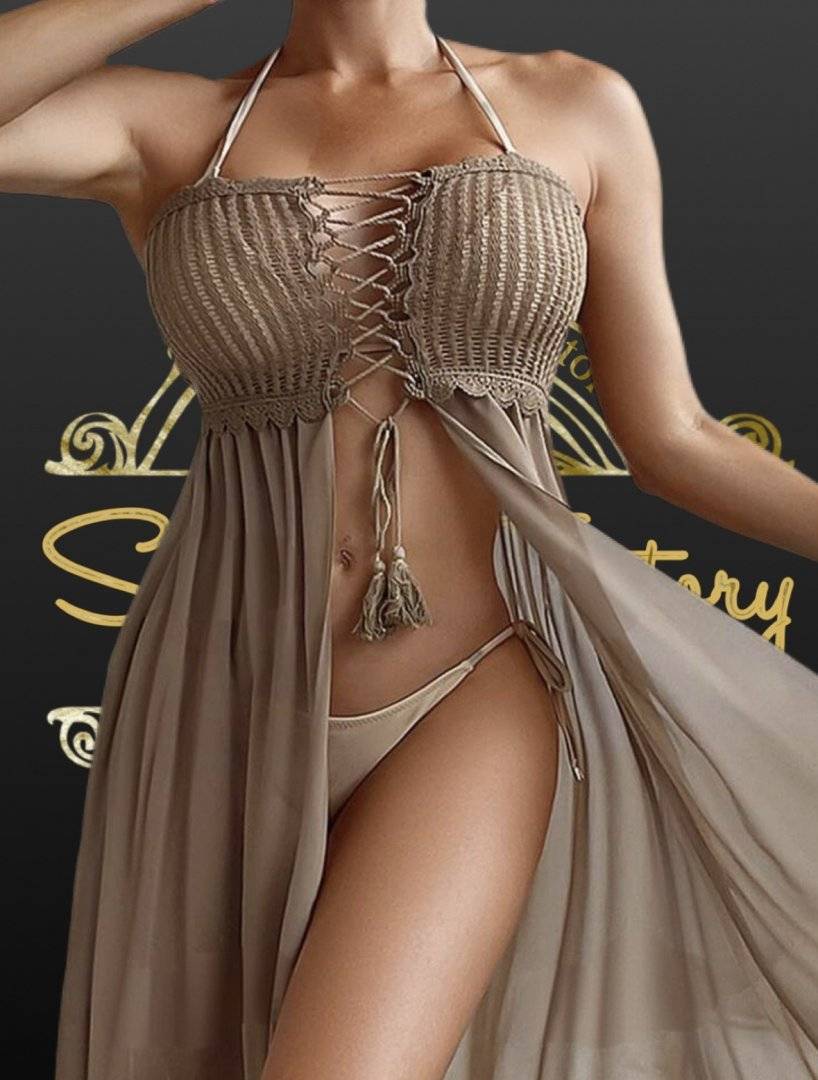 Kimono/Cover-up - pentru plaja -Khaki