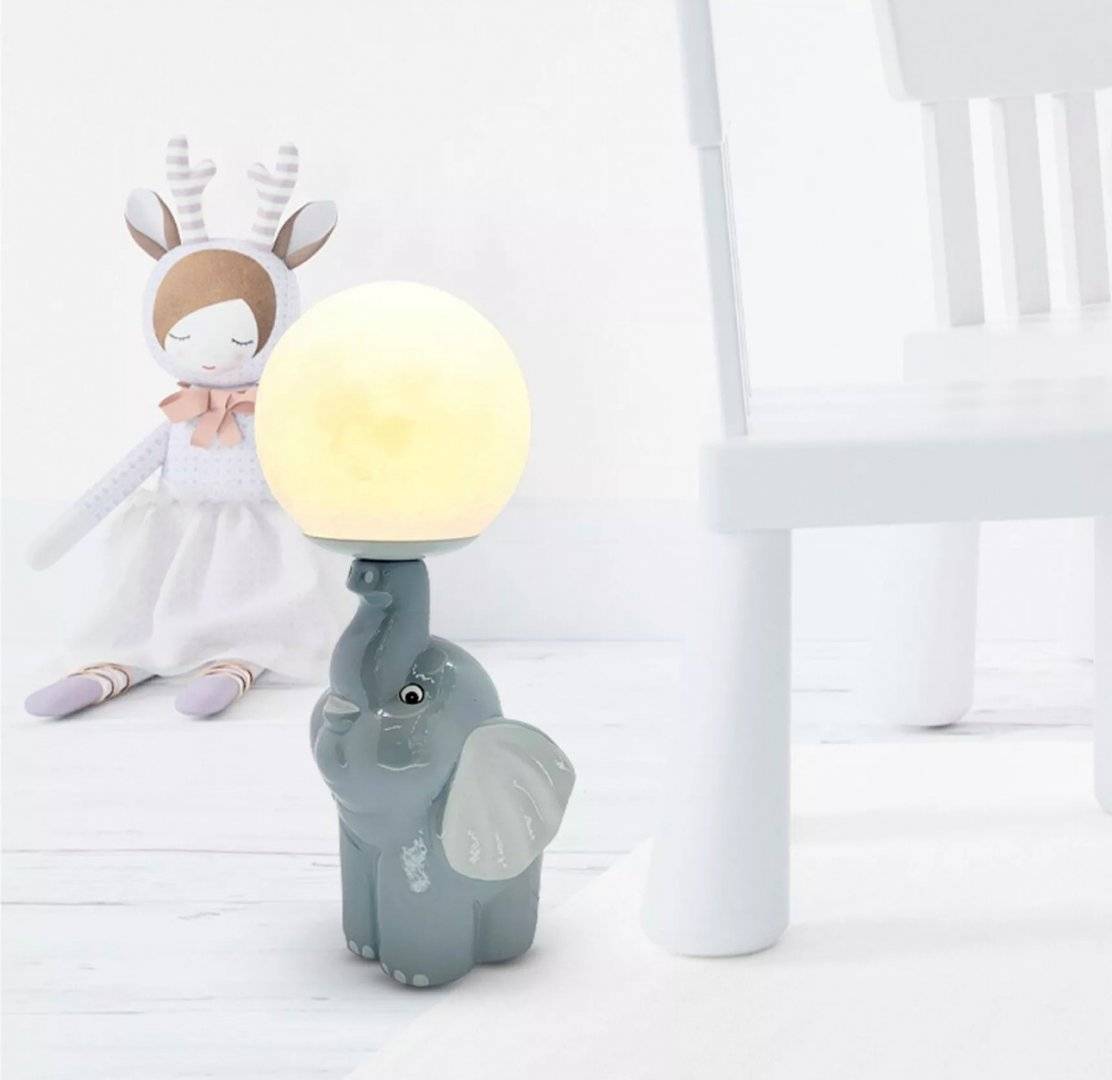 Lampa de veghe/ Veioza Elefant cu Luna