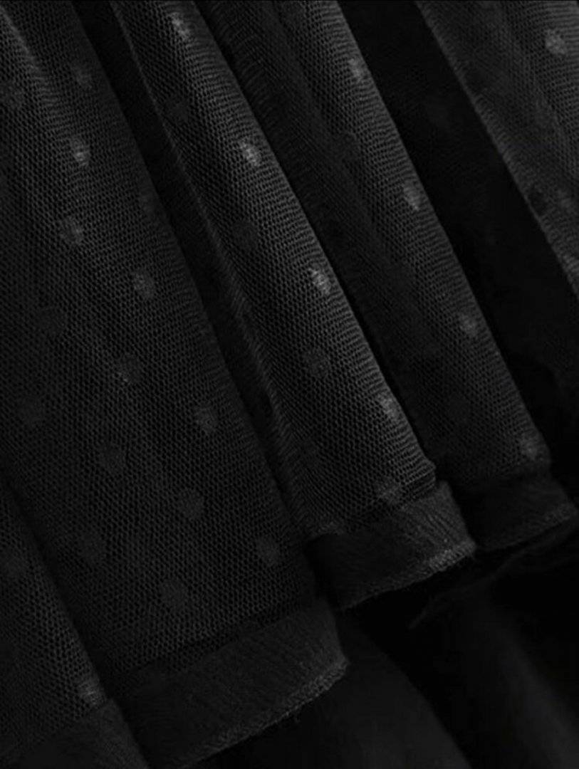 Rochie din voal dublat, decolteu si spatele gol - Black