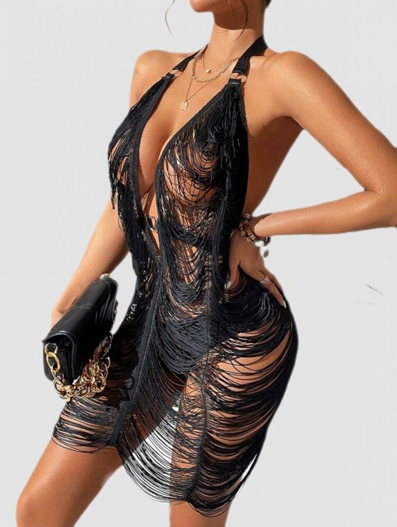 Rochie pentru plaja scurta - black