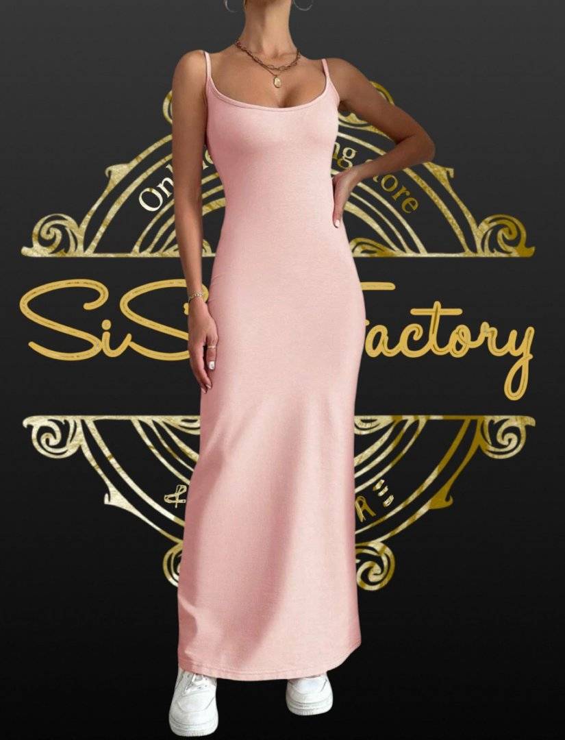 Rochie slim si hanorac ovs - Pink 