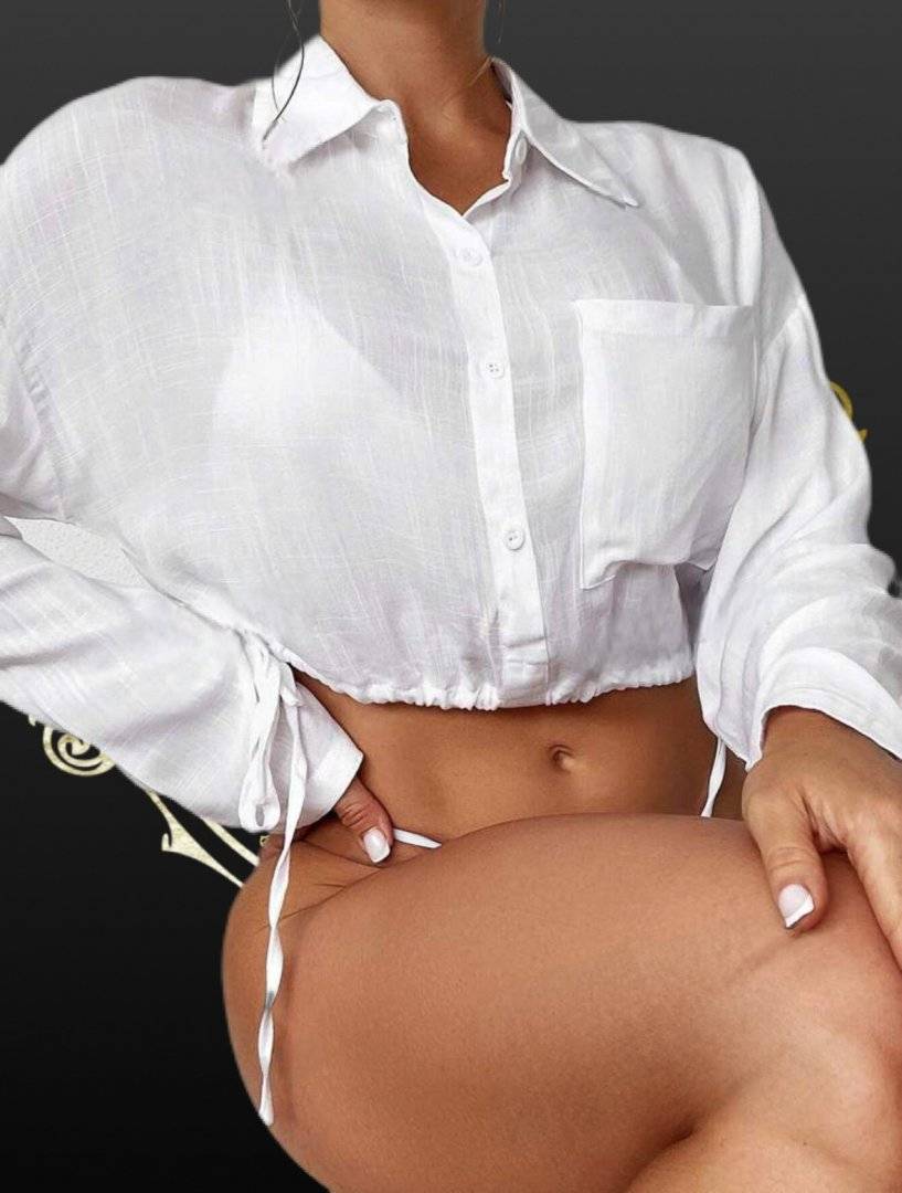 Camasa din In - pentru plaja - White