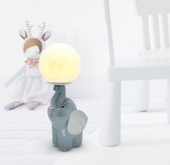 Lampa de veghe/ Veioza Elefant cu Luna